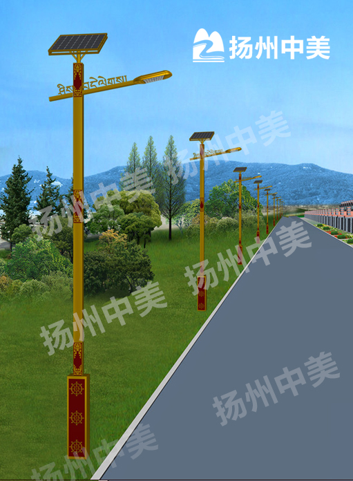 中国风金色单臂灯LED型5-13米